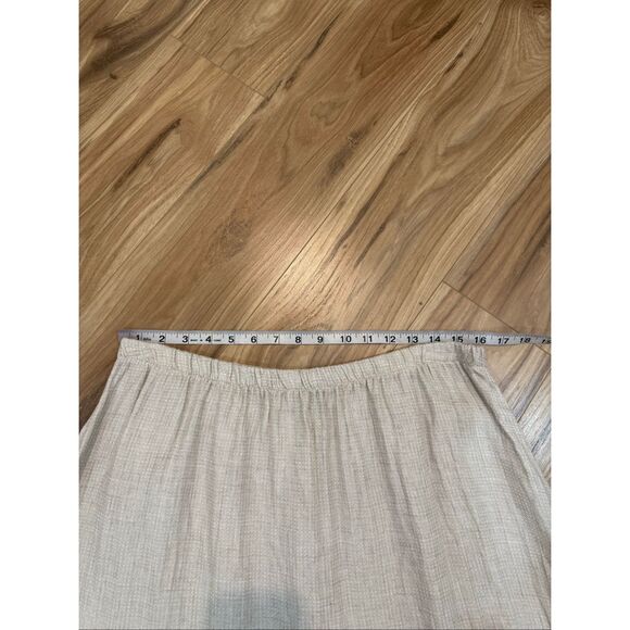 Flax linen skirt elastic waist sz L - Picture 5 of 6